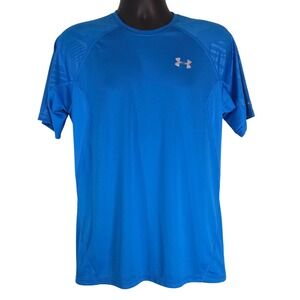 Under Armour HeatGear Coldblack Training T-Shirt Geometeric Blue Mens‎ Medium